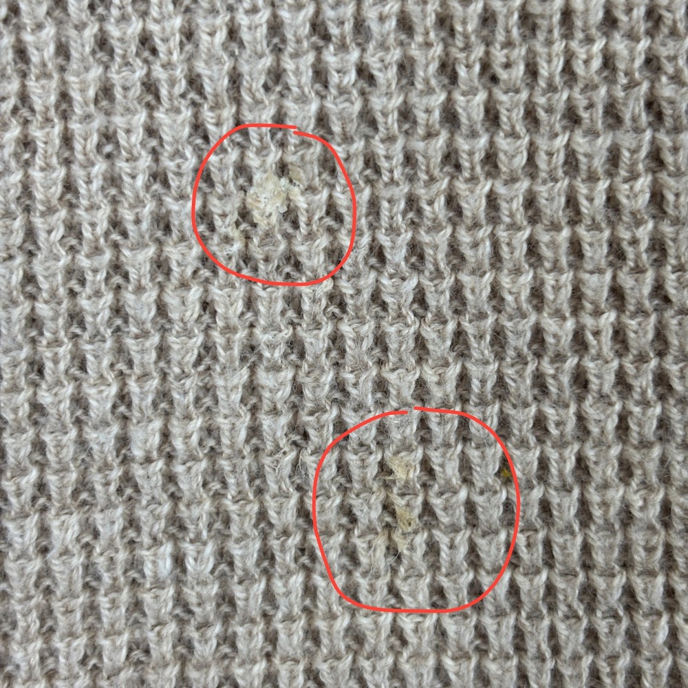 Faherty Throwback Sweater M Tan Brown Varsity Stripe Organic Cotton Cashmere - Picture 7 of 13